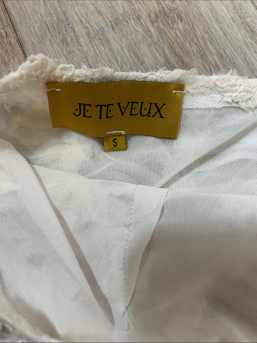 Je Te Veux Ivory Cream Crochet Maxi Skirt and Bandeau Set maxi see thu skirt S - Picture 9 of 17